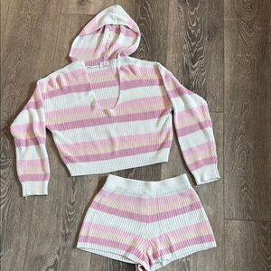 Pink Lily Pastel Striped Knit Set